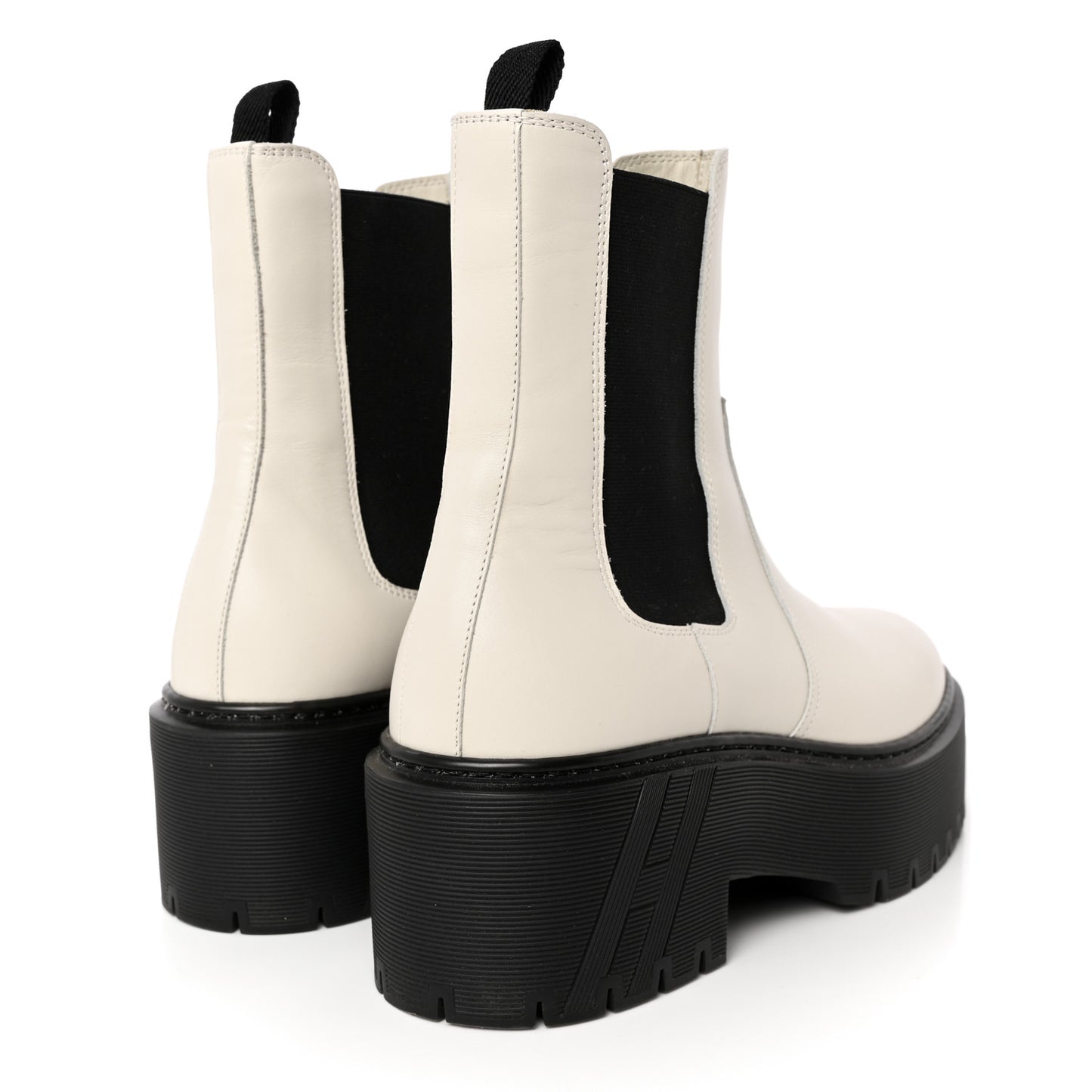 Calfskin Harrow Ankle Boots 36.5 Beige Glaise