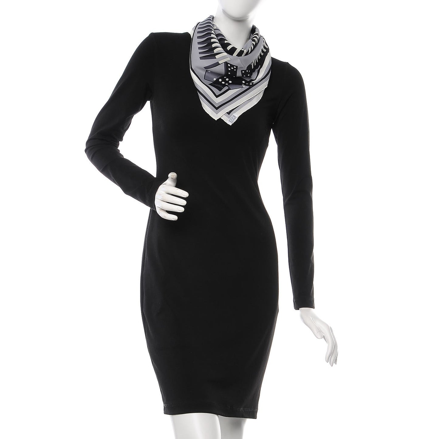 Silk Vin L'effet Domino Scarf 70 Blanc Gris Anthracite