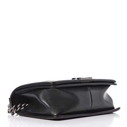 Chanel Calfskin Double Stitch Medium Boy Flap Black 4 of 12