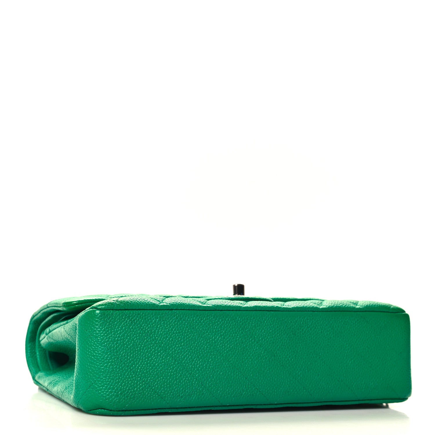 Chanel Caviar Quilted Medium Double Flap Green 4 of 13
