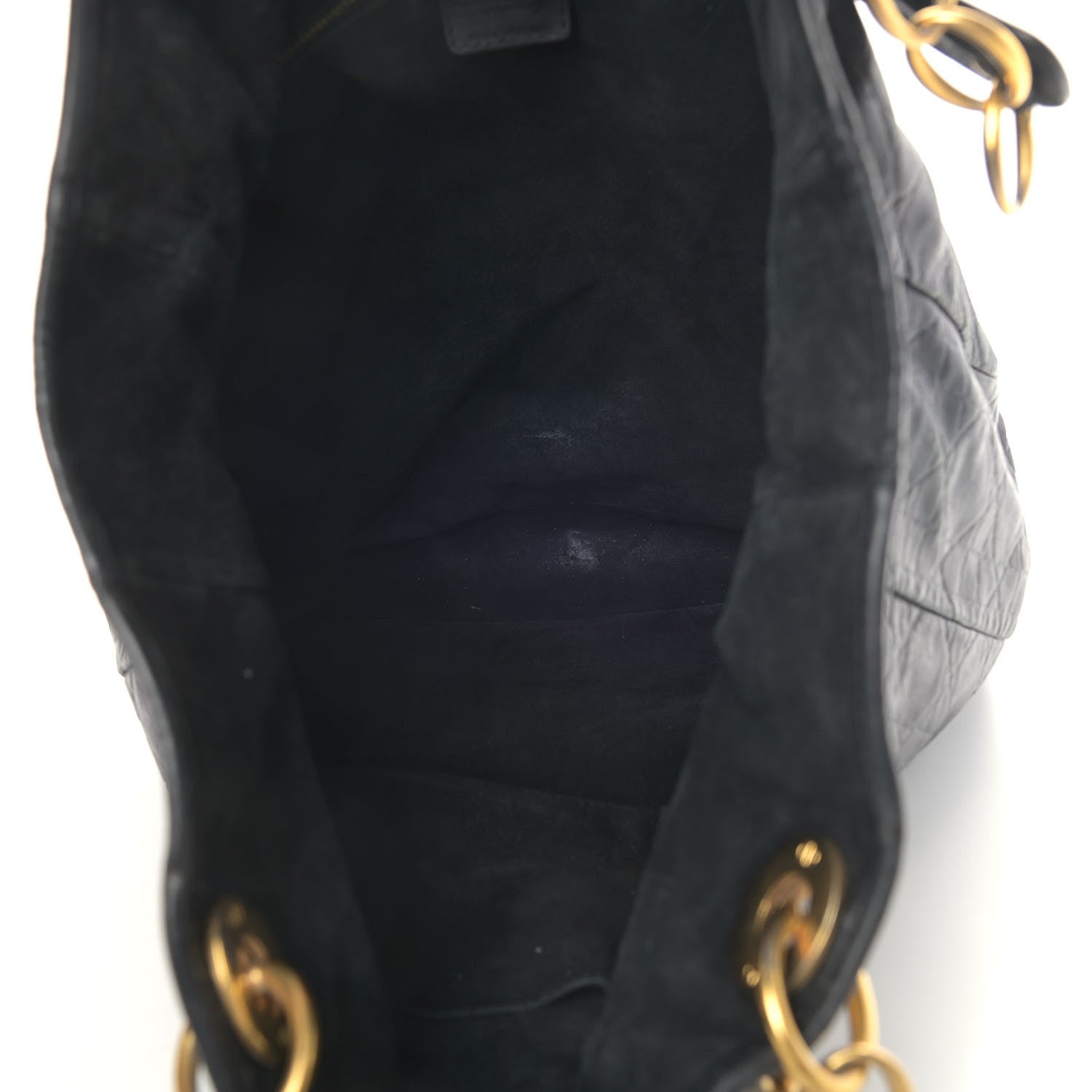 Christian Dior Lambskin Cannage Shopping Tote Black 4 of 9