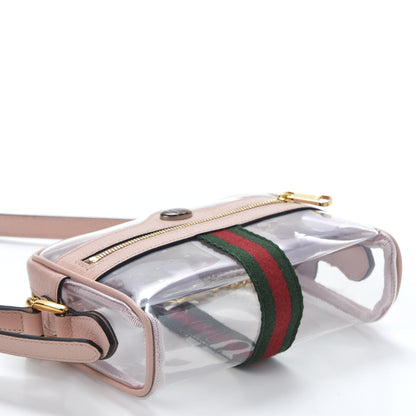 Gucci Vinyl Web Mini Ophidia Transparent Shoulder Bag Perfect Pink 3 of 9