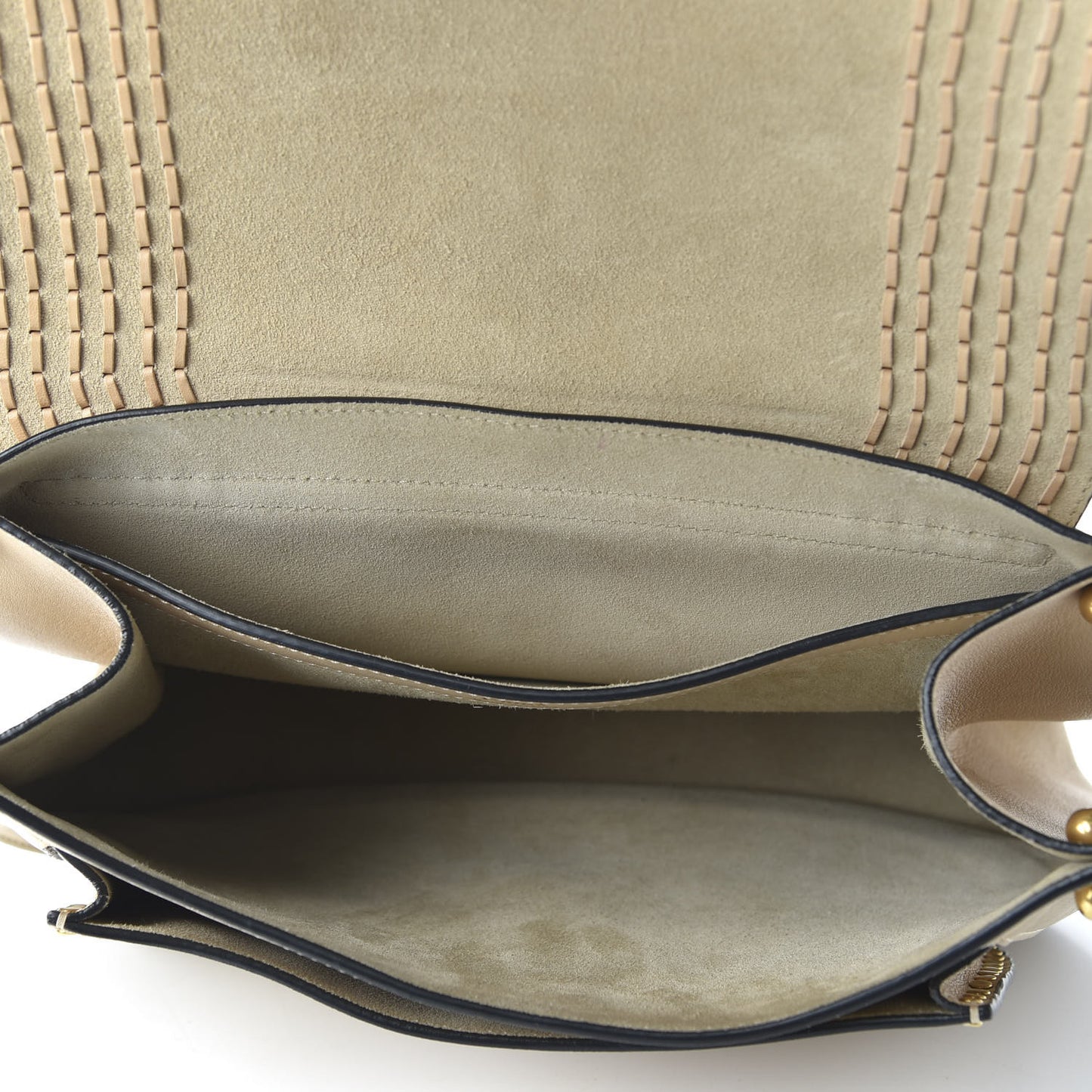 Calfskin Medium Braided Hudson Double Carry Shoulder Bag Blondie Beige