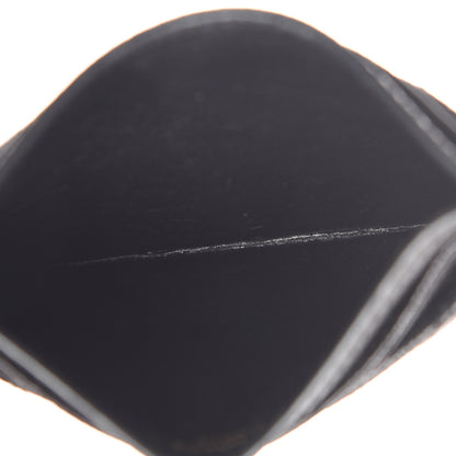 Saint Laurent Grain De Poudre Matelasse Chevron Monogram Credit Card Case Black 5 of 8