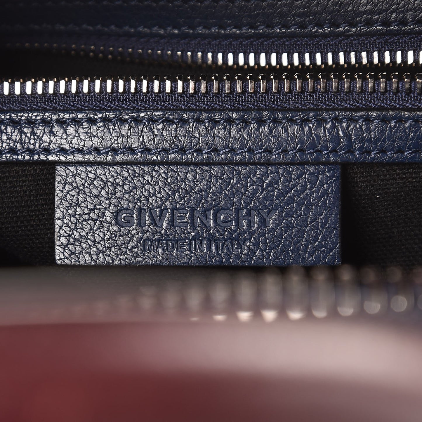 Sugar Goatskin Tri-Color Small Antigona Navy Burgundy