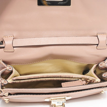 Valentino Garavani Vitello Mini Rockstud Flap Saddle Crossbody Bag Cammeo 7 of 7