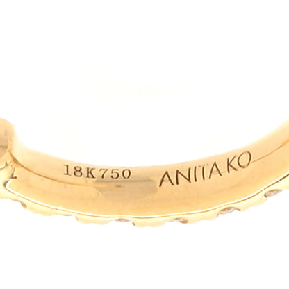 Anita Ko 18K Yellow Gold Diamond Pear Huggie Drop Earrings 4 of 4