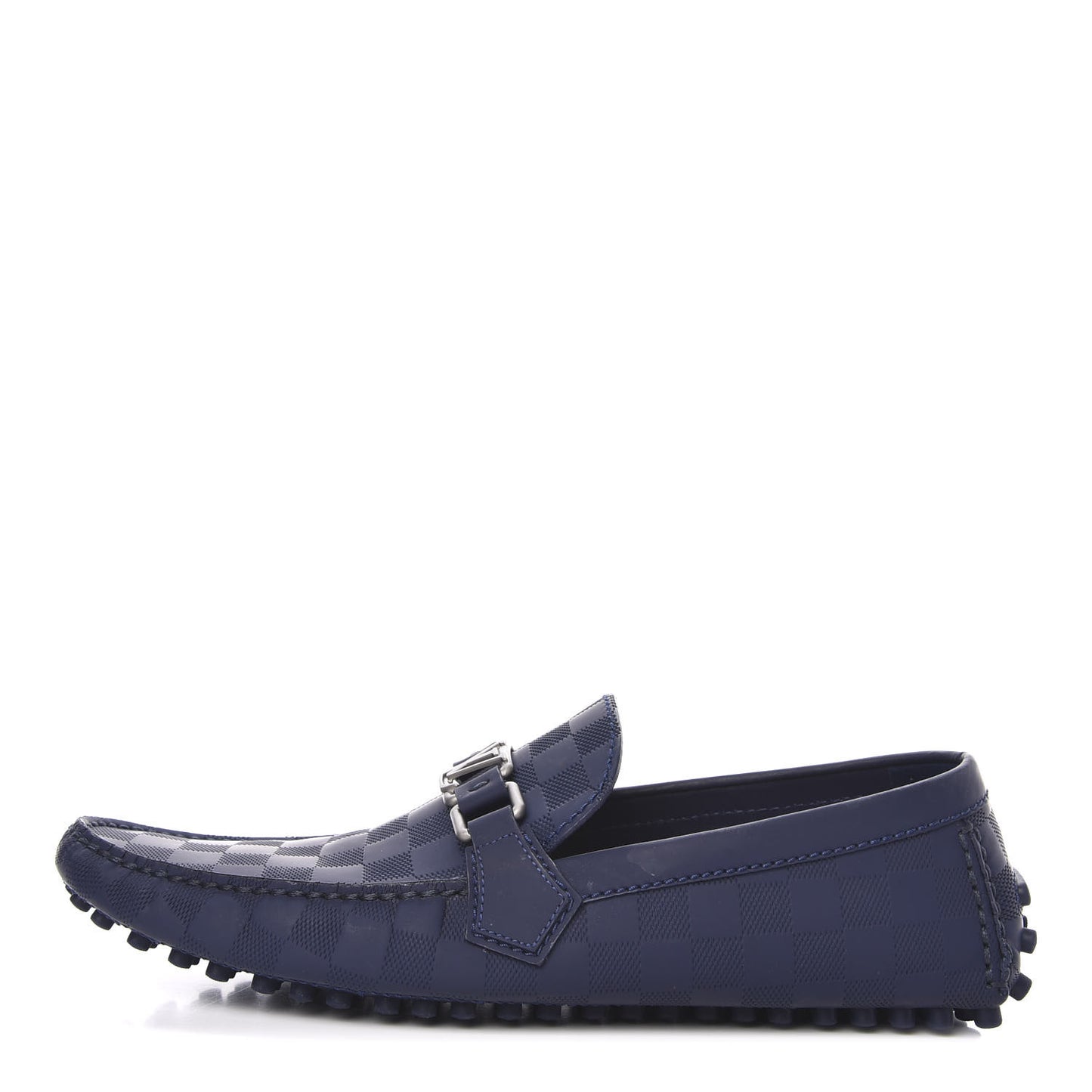 Damier Infini Mens Hockenheim Moccasin Loafers 9 Cosmos
