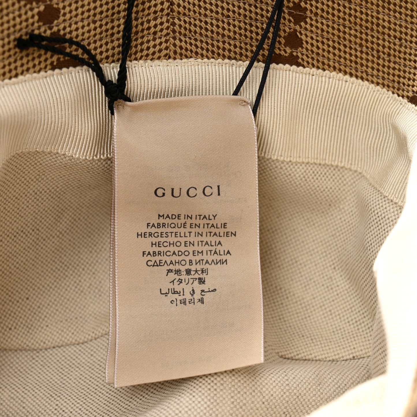 Monogram Jumbo GG Bucket Hat M Camel Ebony New Acero