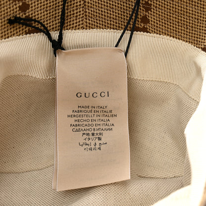 Gucci Monogram Jumbo GG Bucket Hat M Camel Ebony New Acero 9 of 9