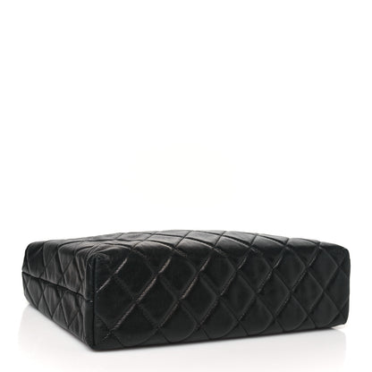 Chanel Lambskin Quilted Cosmetic Case Black 4 of 10