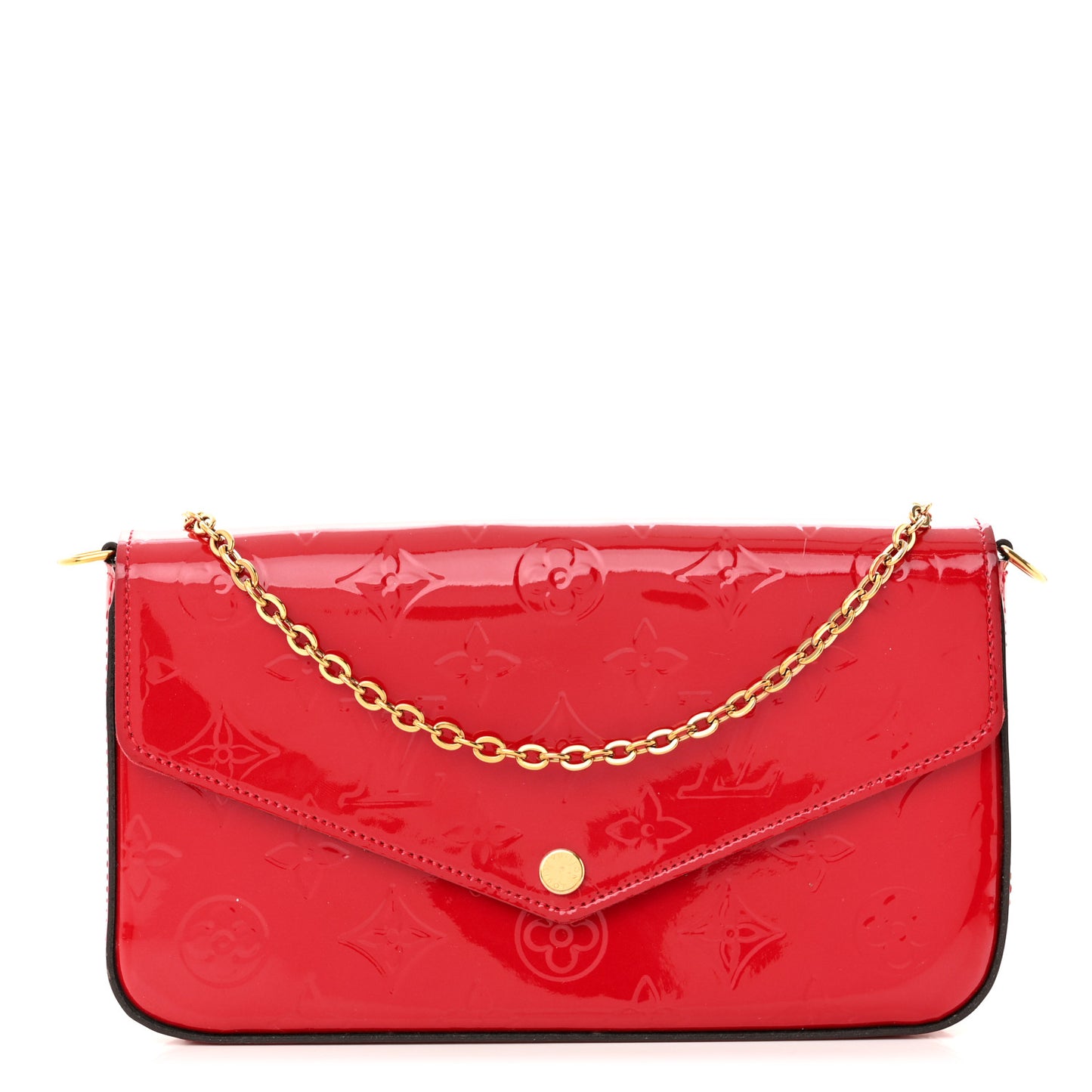 Vernis Felicie Pochette Chain Wallet Cherry
