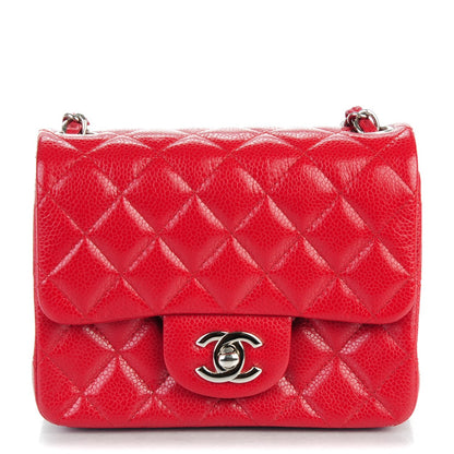 Chanel Caviar Quilted Mini Square Flap Red 1 of 7