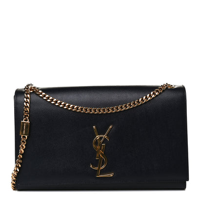 Saint Laurent Grain De Poudre Medium Classic Monogram Kate Satchel Deep Marine 1 of 11