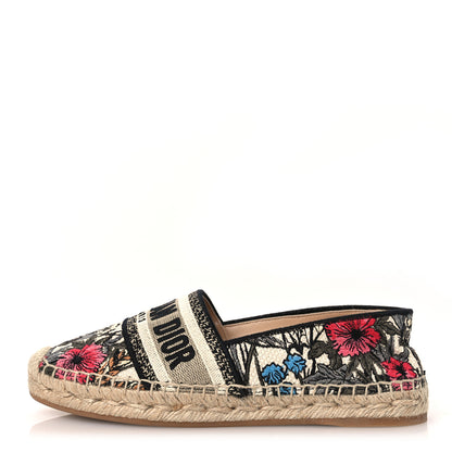 Christian Dior Canvas Mille Fleurs Embroidered Granville Espadrille 36.5 Multicolor 1 of 10