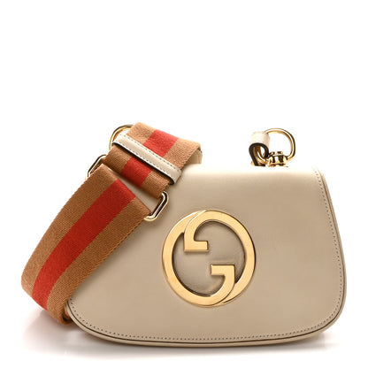 Gucci Roxy Calfskin Web Mini Blondie Shoulder Bag White 1 of 10