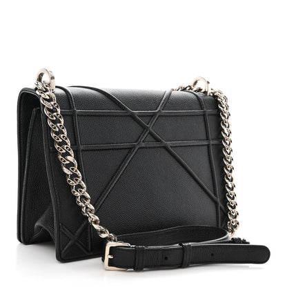 Christian Dior Grained Calfskin Medium Diorama Flap Bag Black 3 of 11