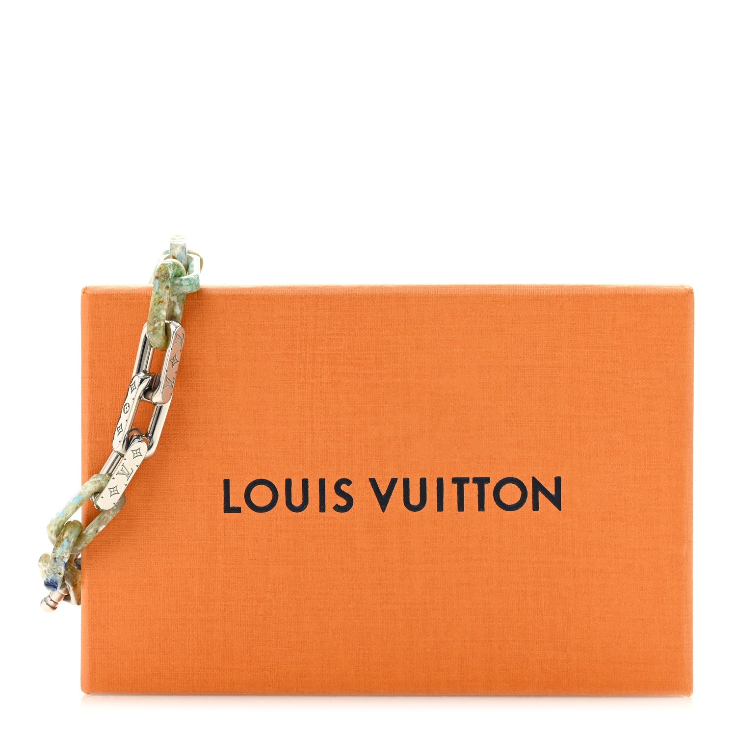 Louis Vuitton Metal Resin Monogram Chain Bracelet  Silver 5 of 5