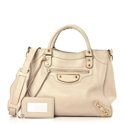 Balenciaga Chevre Gold Metallic Edge Hardware Velo Beige Praline 1 of 15