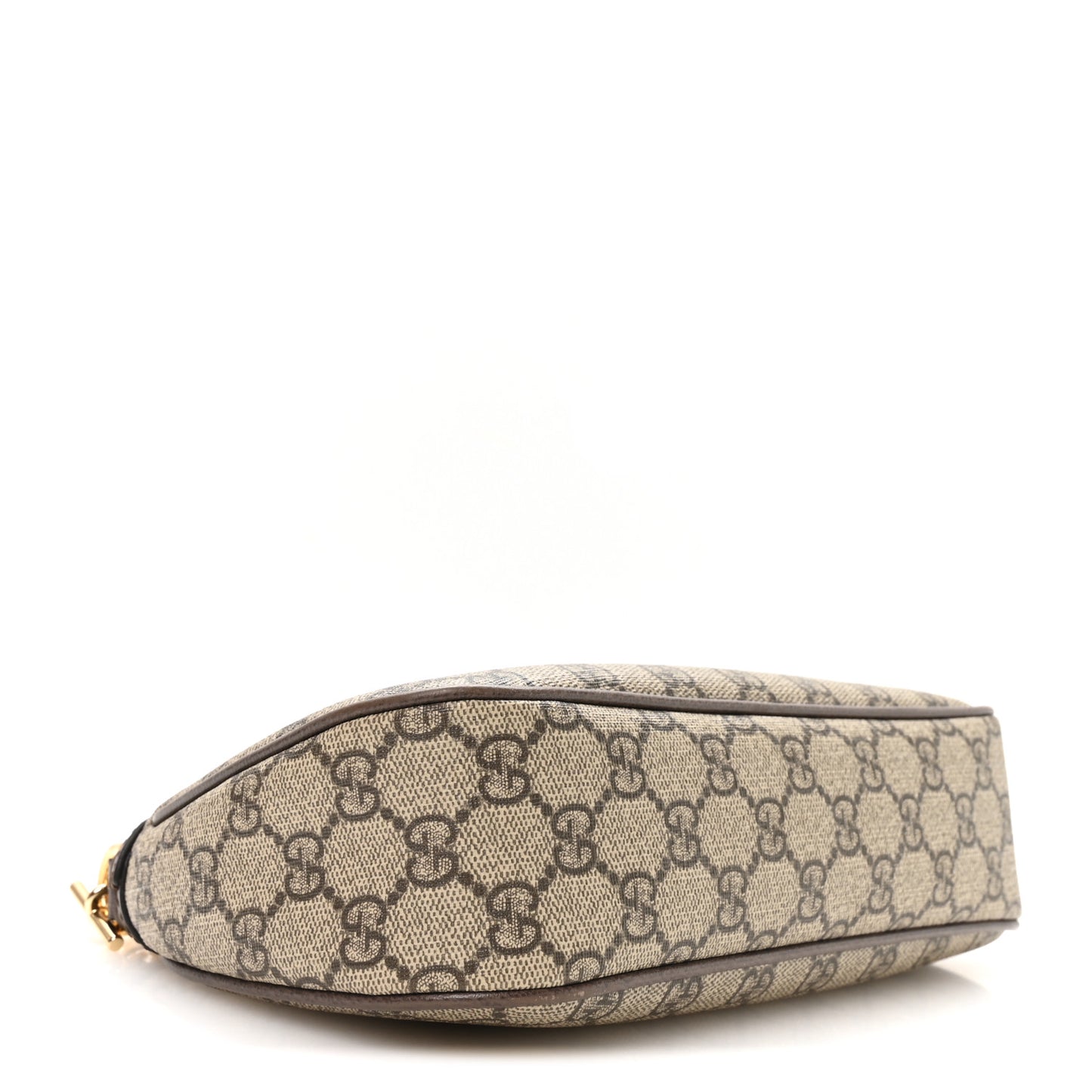 GG Supreme Monogram Textured Dollar Calfskin Web Small Ophidia GG Handbag Beige Ebony New Acero