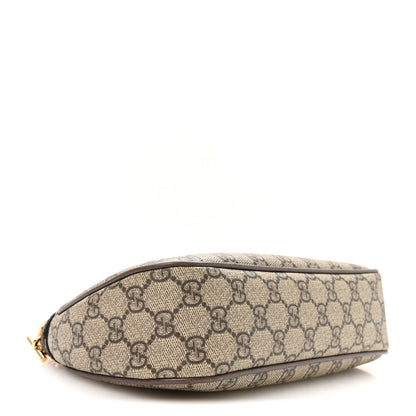Gucci GG Supreme Monogram Textured Dollar Calfskin Web Small Ophidia GG Handbag Beige Ebony New Acero 4 of 11