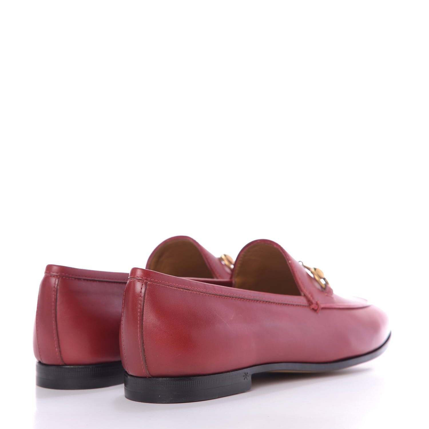 Gucci Calfskin Womens Jordaan Loafers 36 Hibiscus Red 4 of 12