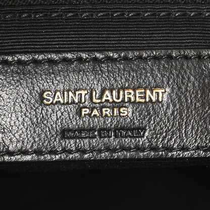Saint Laurent Merino Shearling Lambskin Quilted Small Loulou Puffer Monogram Chain Satchel Iced Mint 6 of 10
