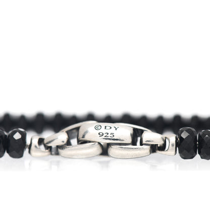 David Yurman Sterling Silver Black Spinel Faceted Bead Bracelet 4 of 4