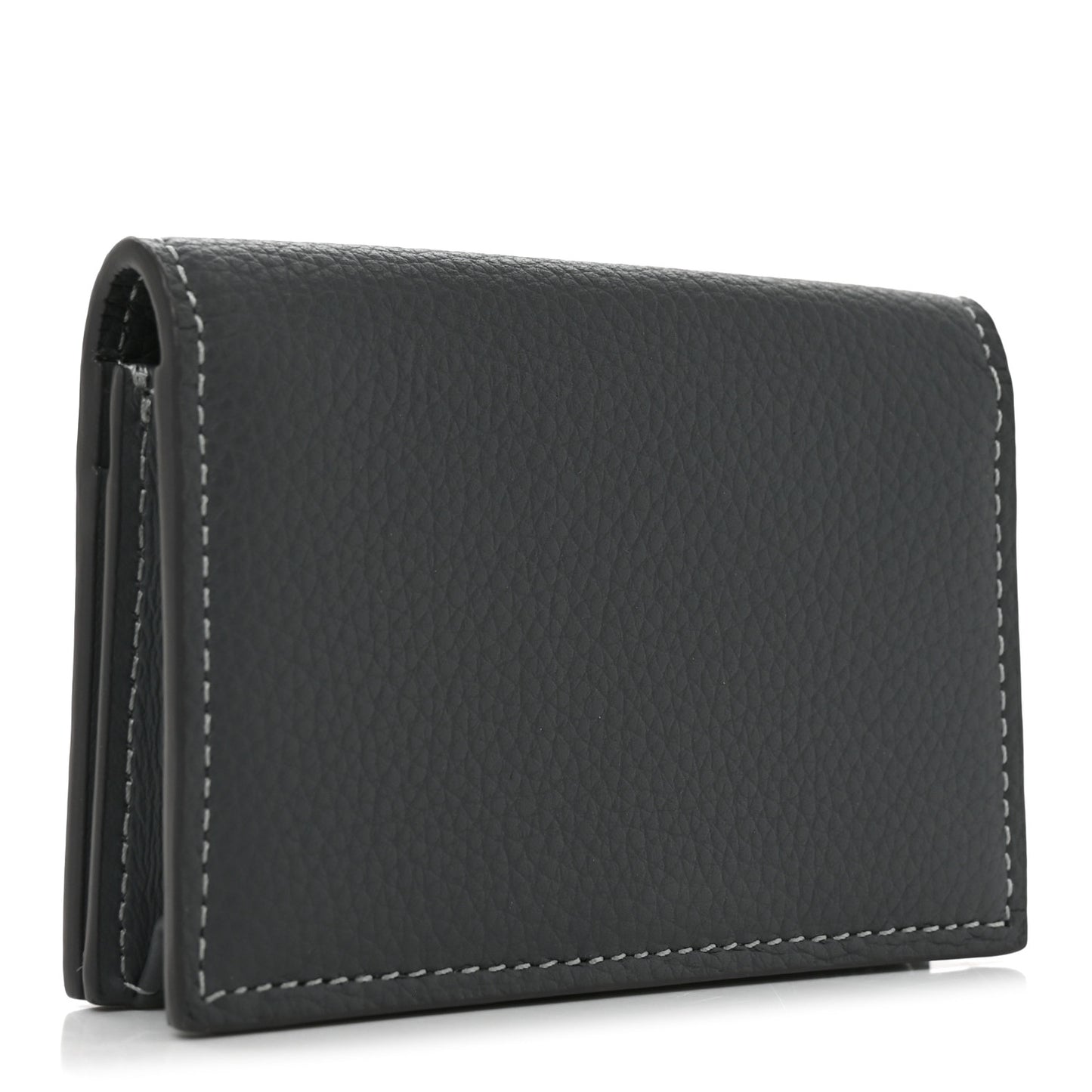 Grained Calfskin CD Icon Wallet Grey