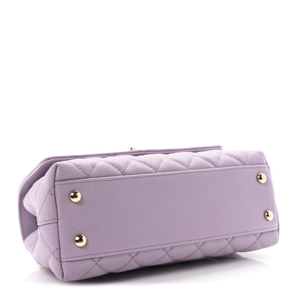 Chanel Caviar Quilted Mini Coco Handle Flap Light Purple 4 of 10