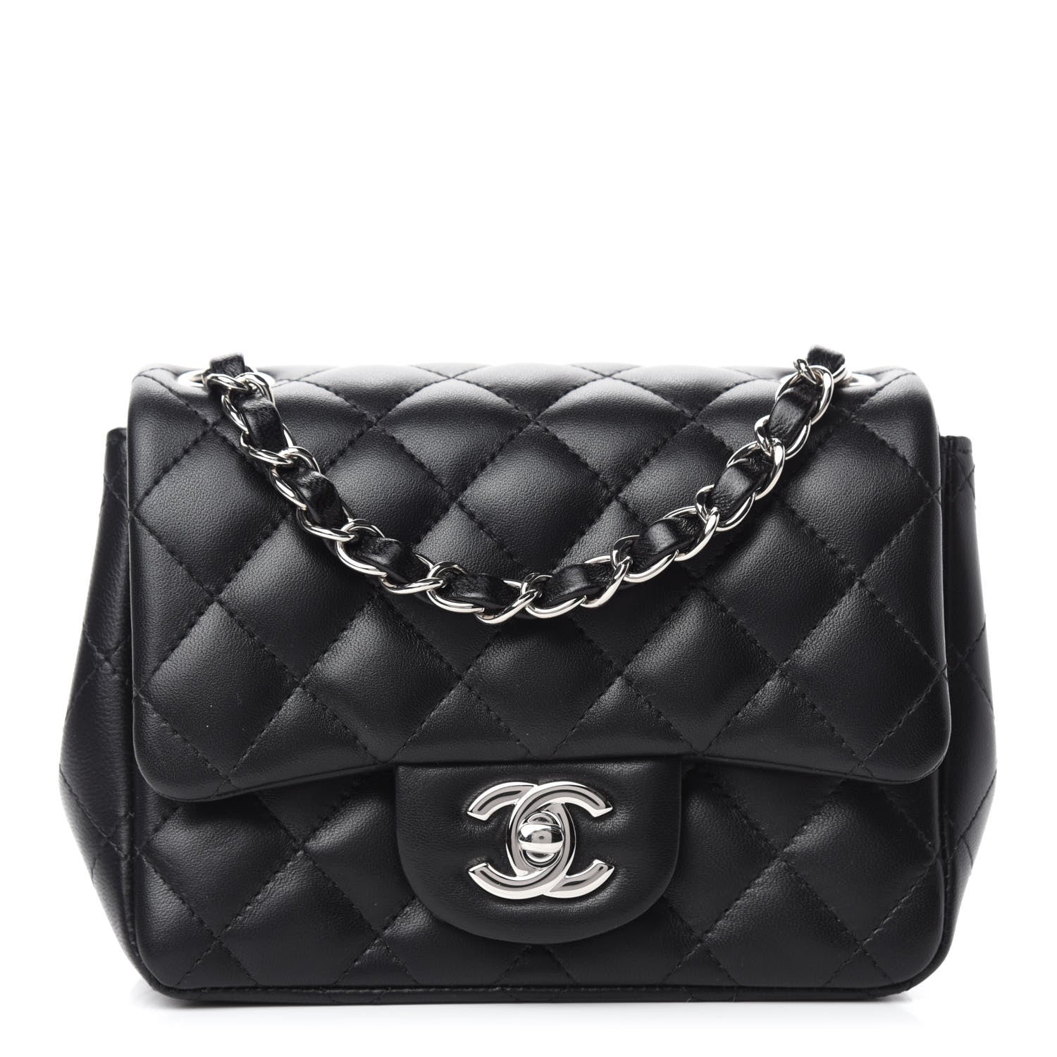 Chanel Lambskin Quilted Mini Square Flap Black 1 of 11