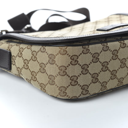 Gucci Monogram Flap Messenger Bag Beige Dark Brown 6 of 10
