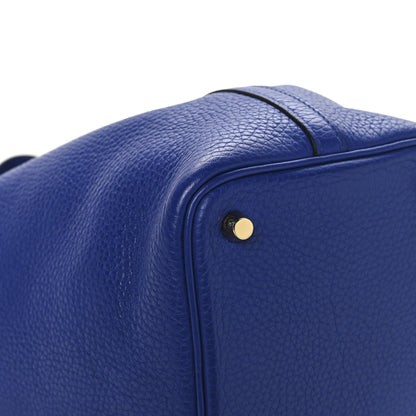 Hermes Taurillon Clemence Picotin Lock 18 PM Bleu Electrique 9 of 12