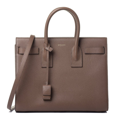 Saint Laurent Grained Calfskin Small Sac De Jour Taupe 1 of 12