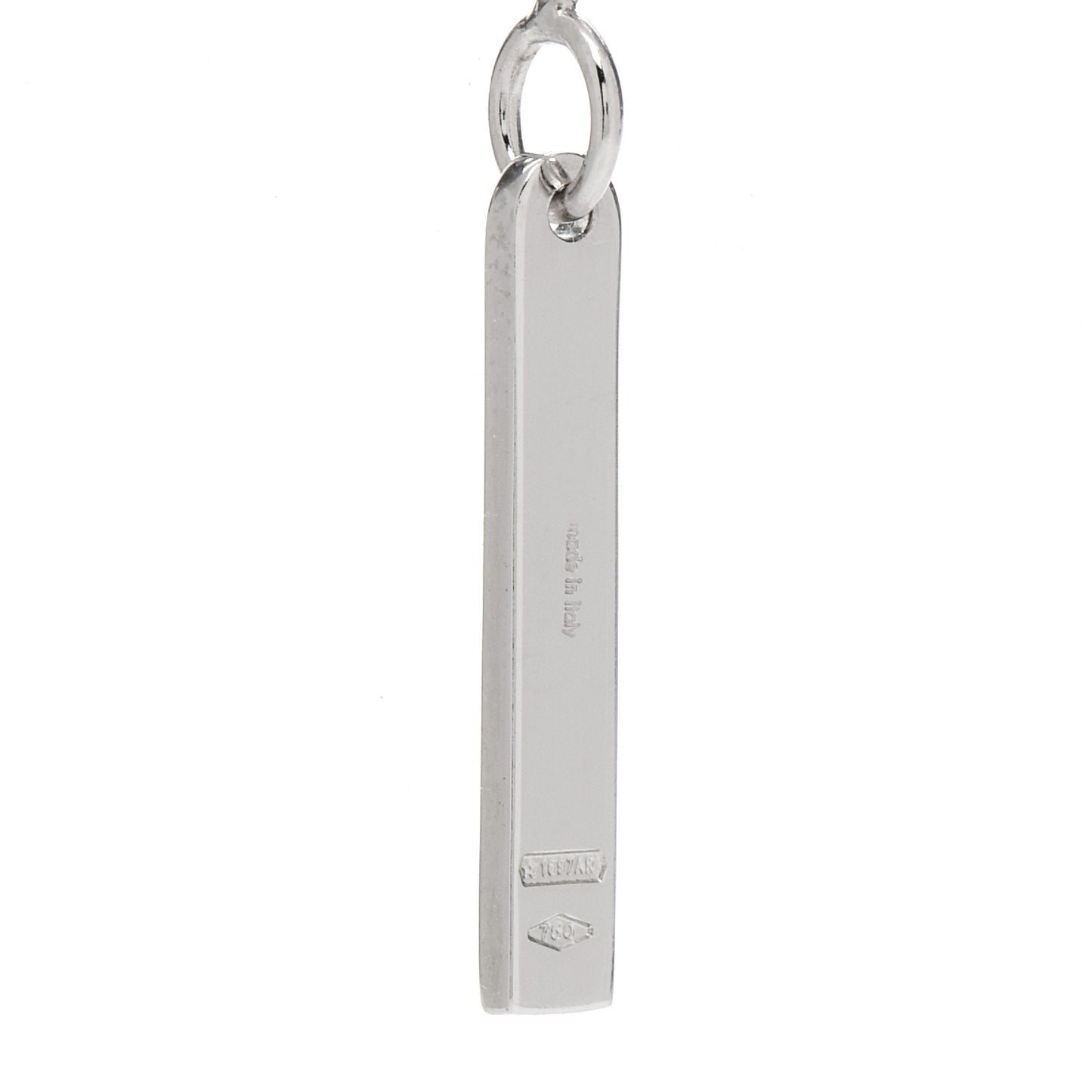 18K White Gold 20mm Lariat Necklace