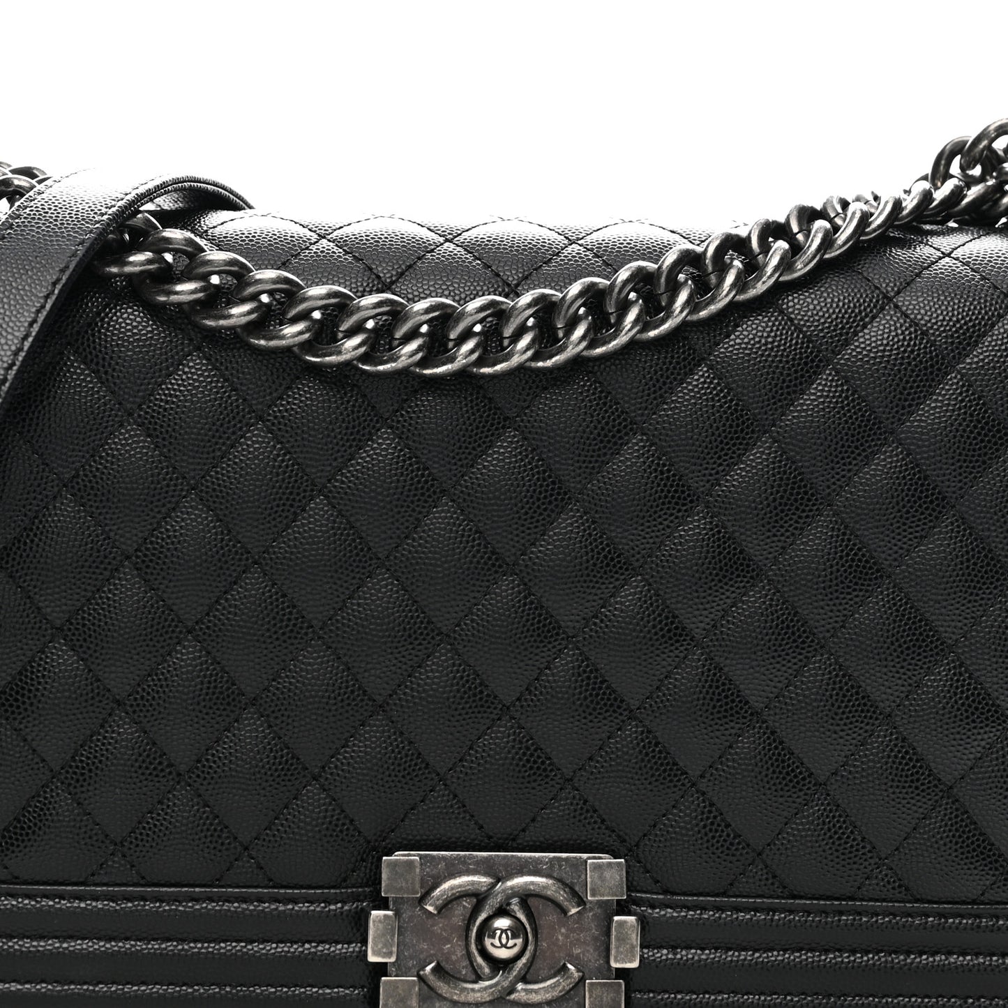 Caviar Quilted New Medium Boy Flap Black