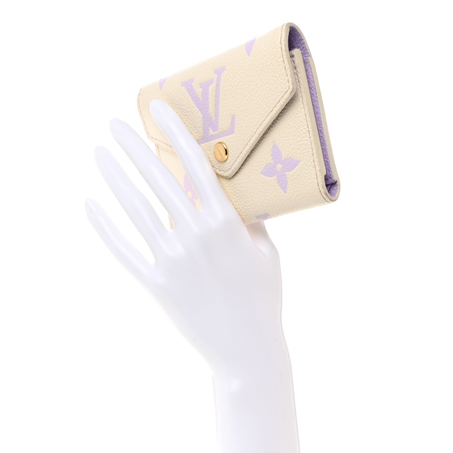 Louis Vuitton Empreinte Monogram Giant Victorine Wallet Latte Bubble Tea 2 of 8