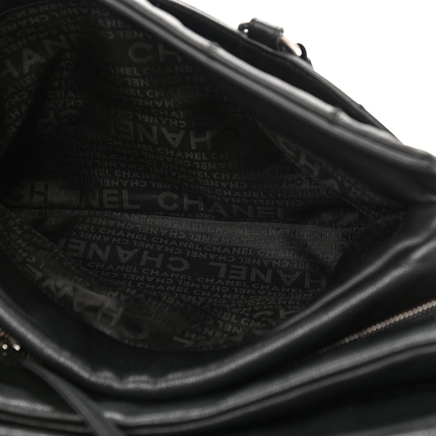 Caviar Square Stitched Large Tote Black