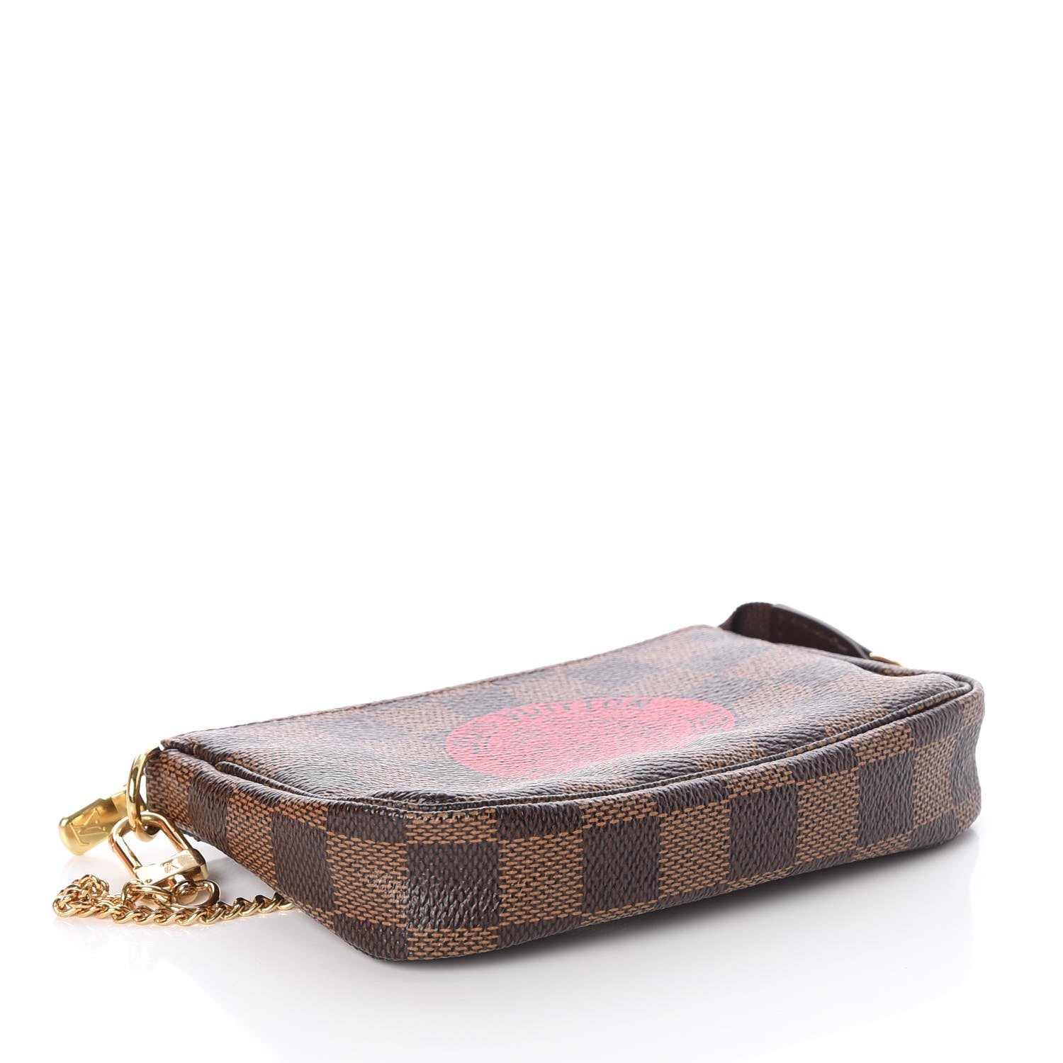 Louis Vuitton Damier Ebene Complice Trunks and Bags Mini Pochette Accessories Red 4 of 8