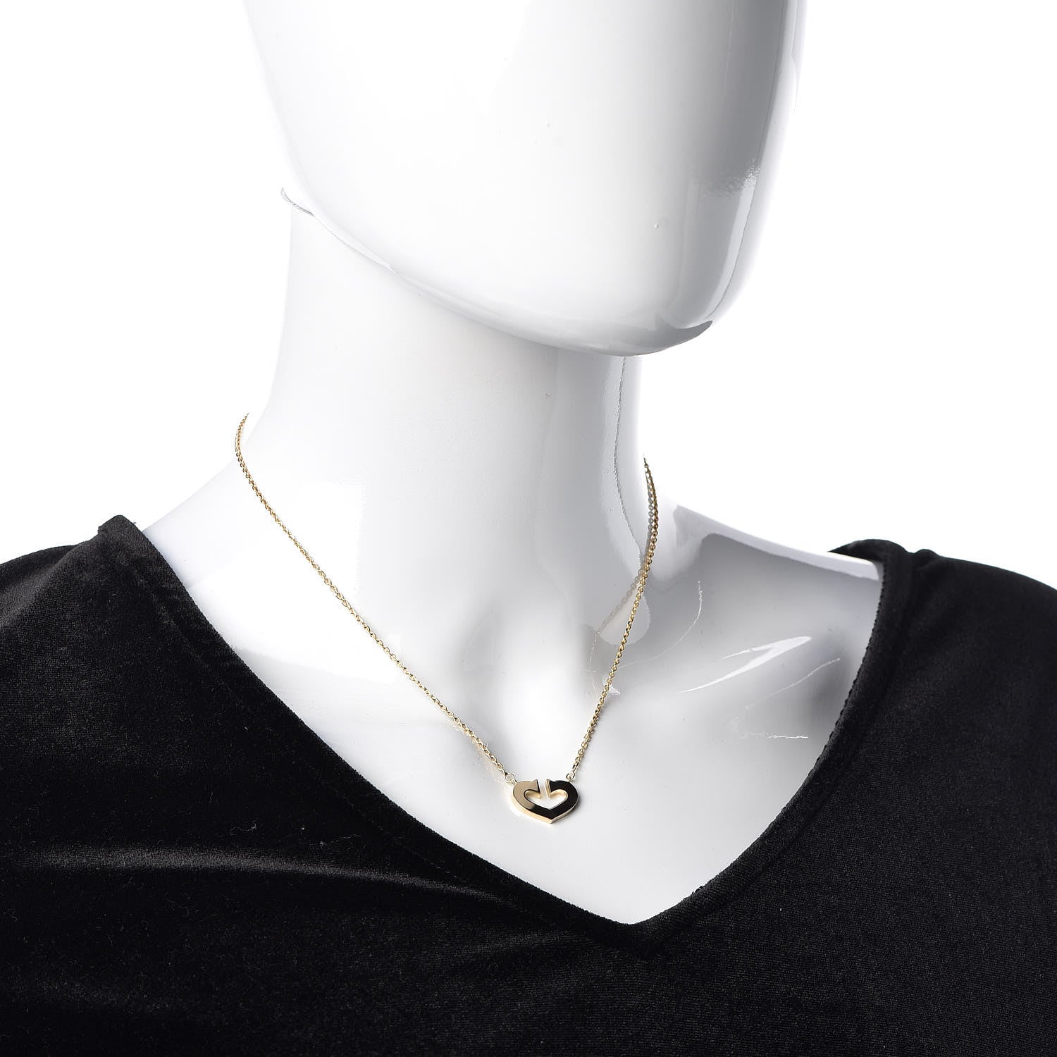 Tiffany CARTIER 18K Yellow Gold Medium Hearts and Symbols Necklace 2 of 6