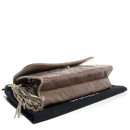 Chanel Lizard Tassel Flap Bag Light Brown 4 of 8