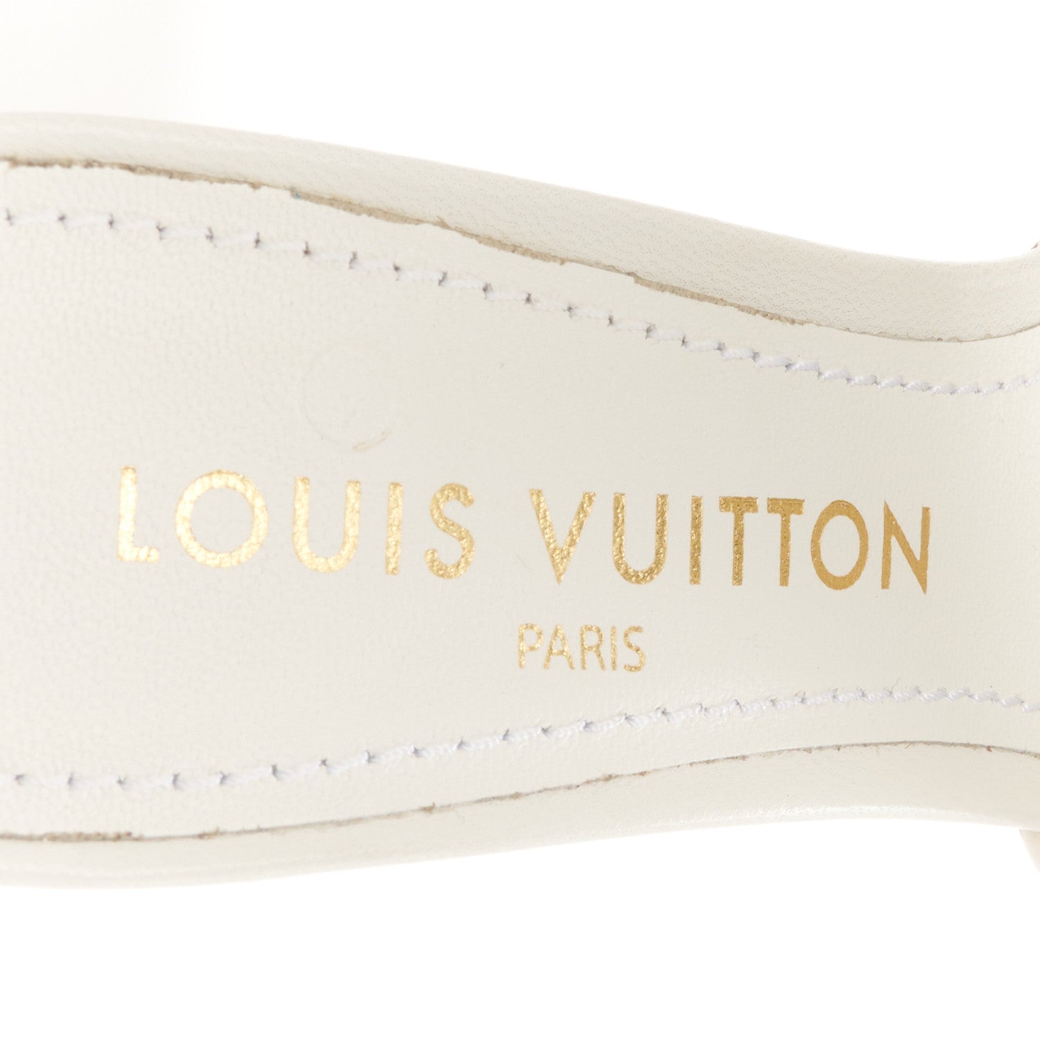 Louis Vuitton Lambskin Embossed Monogram By The Pool Revival High Heel Mules 38 White Blue Purple 7 of 9