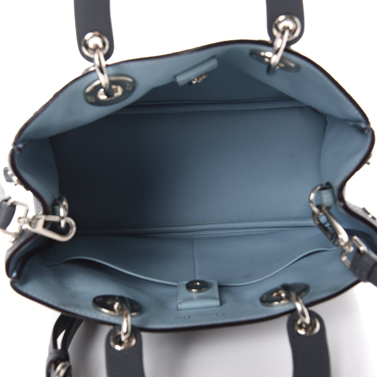 Bullcalf Mini Diorissimo Tote Grey Blue