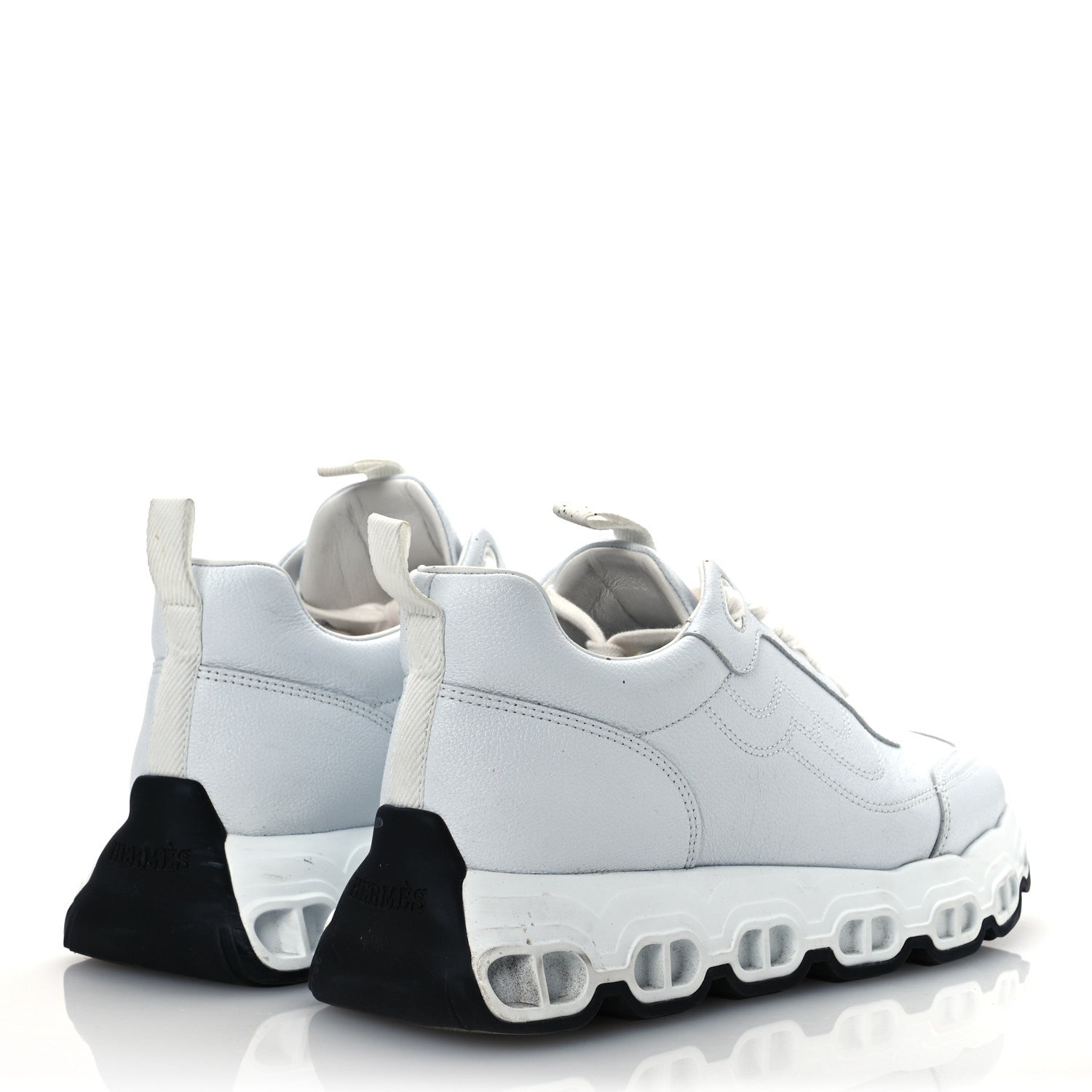 Hermes Goatskin Impulse Sneakers 38 White 5 of 16