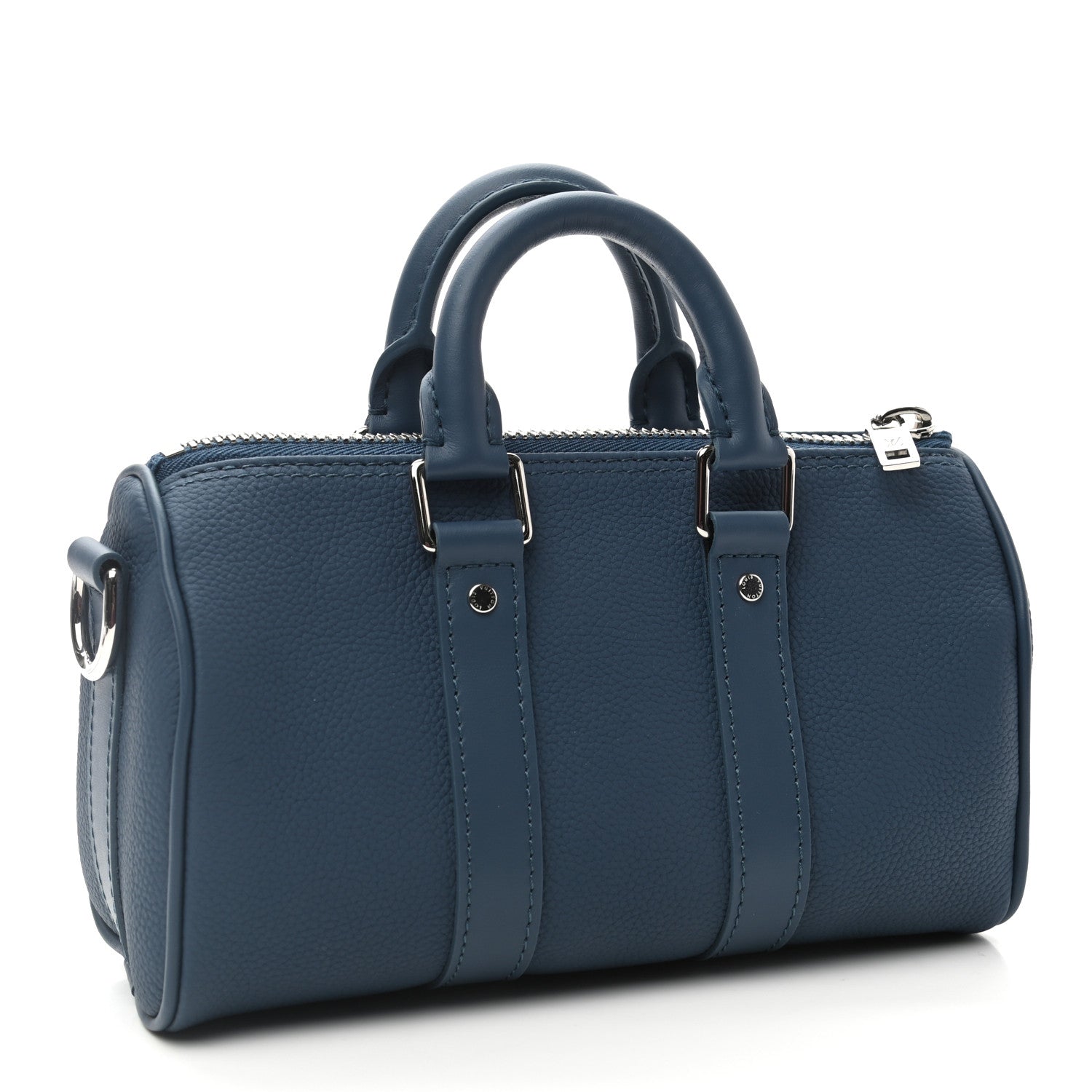 Louis Vuitton Calfskin Aerogram Keepall XS Blue 3 of 8