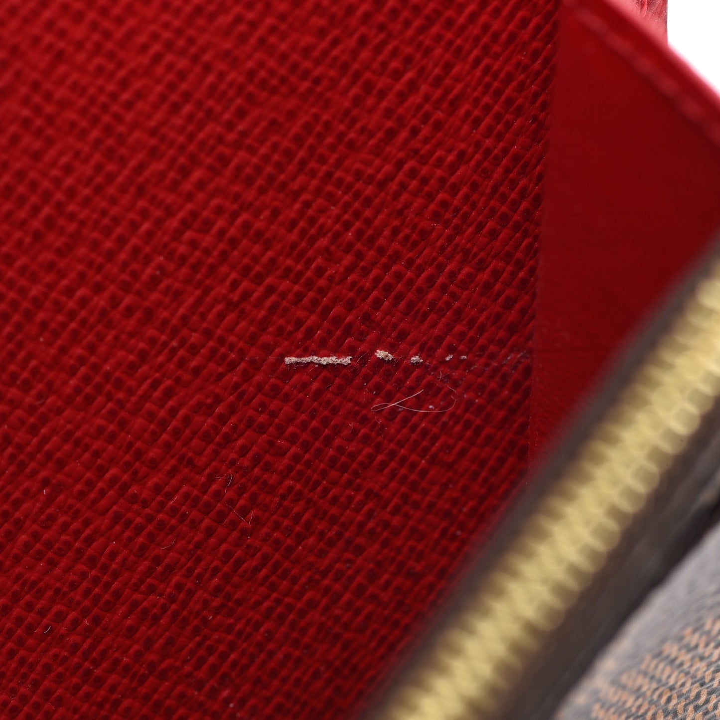 Damier Ebene Emilie Wallet Red
