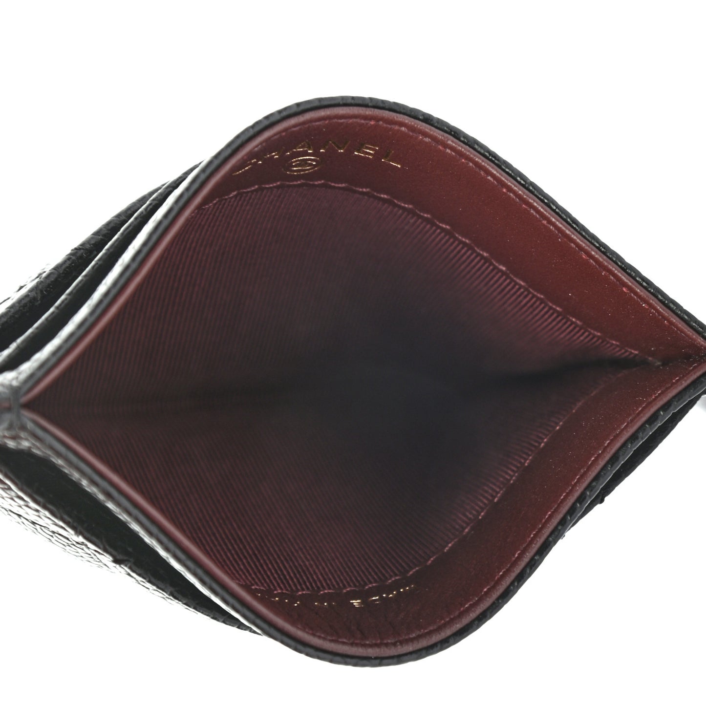 Caviar Quilted Card Holder Black