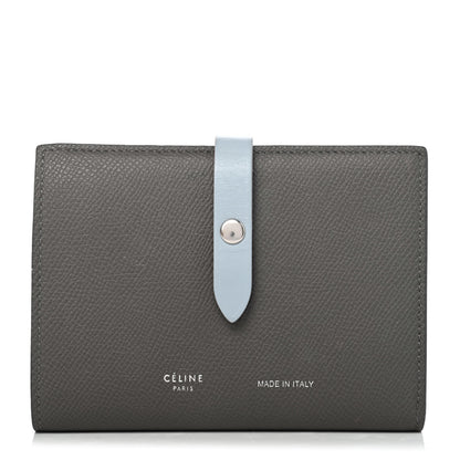 Celine Grained Calfskin Medium Multifunction Strap Wallet Grey Blue 1 of 4