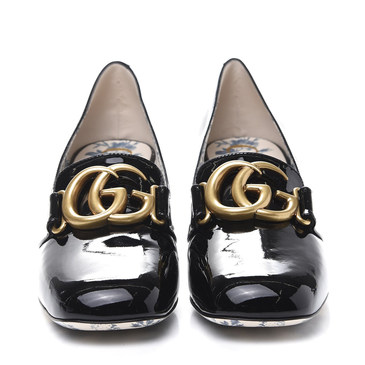 Vernice GG Victoire 55mm Loafer Pumps 38.5 Black