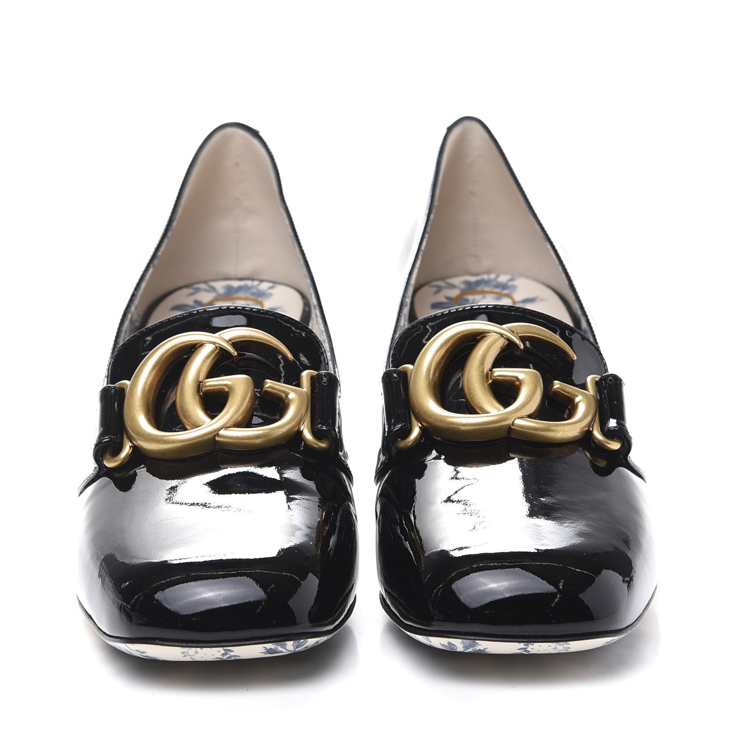 Gucci Vernice GG Victoire 55mm Loafer Pumps 38.5 Black 2 of 8